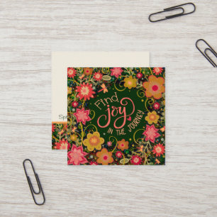 Floral Join Journey Inspirivity Kindness Cards Quadratische Visitenkarte