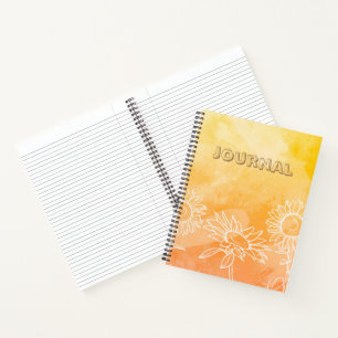 FLORAL JOURNAL 8.5 X 11 SPIRAL NOTEBOOK NOTIZBUCH
