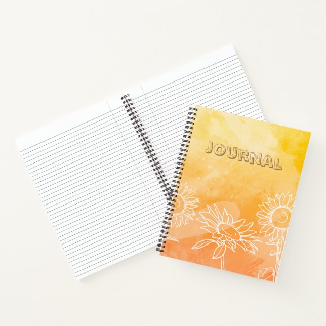 FLORAL JOURNAL 8.5 X 11 SPIRAL NOTEBOOK NOTIZBUCH (Innenseite)