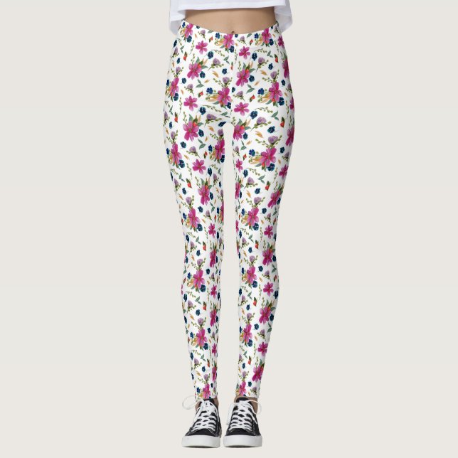 Floral Joyeaux Designer Leggings (Vorderseite)