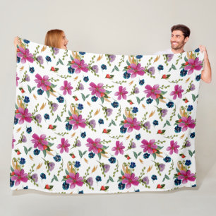 Floral Joyeaux Große Signature Blanket Fleecedecke