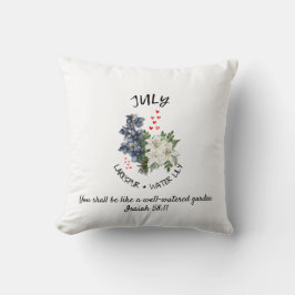 Floral JULI Geburtsmonat Blume Custom Christlich Kissen