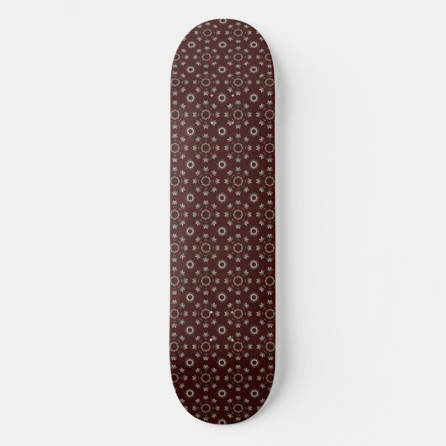 Floral Kabul-Kaffee Skateboard (Vorderseite)