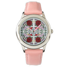 Floral Kaleidoskop Stainless Steel Pink Watch