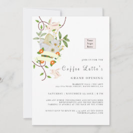 Floral Kaninchen und Eier OsterfeierVibe Business Einladung