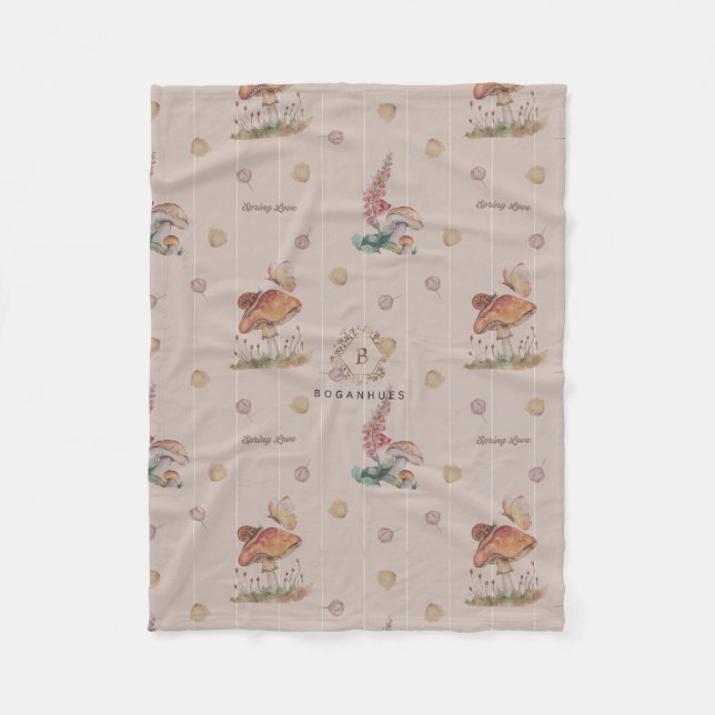 Floral Kinderzimmer Whimsical Print Babydecke Fleecedecke (Vorderseite)
