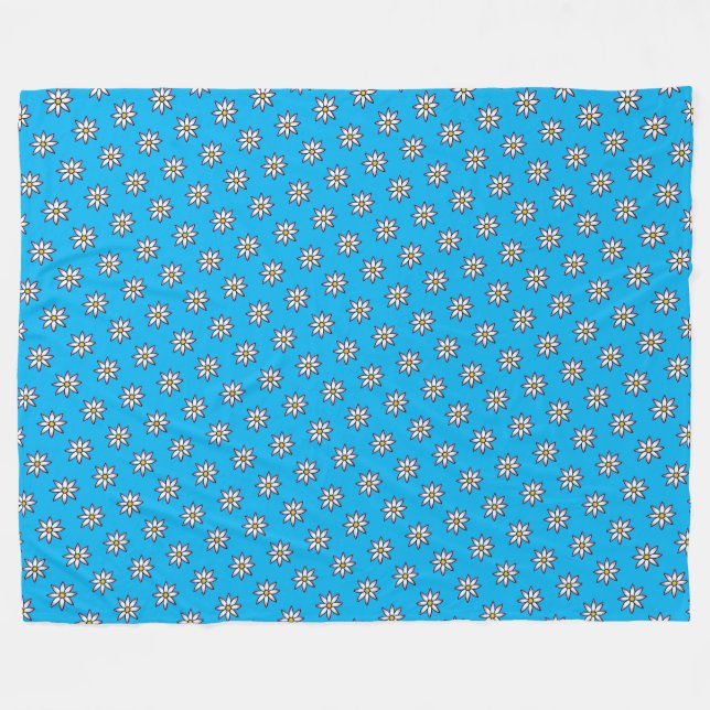 Floral KiniArt Fleece Blanket (Vorderseite (Horizontal))