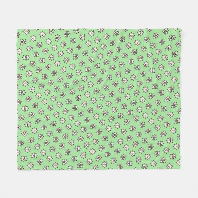 Floral KiniArt Fleece Blanket (Vorderseite (Horizontal))