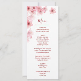 Floral Kirschblüten-Rosa Weiße Hochzeit Einladung