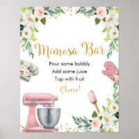 Floral Kitchen Brautparty Mimosa Bar