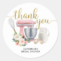 Floral Kitchen Brautparty Vielen Dank Sticker
