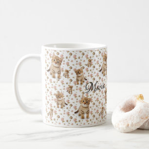 Floral Kitten Tasse