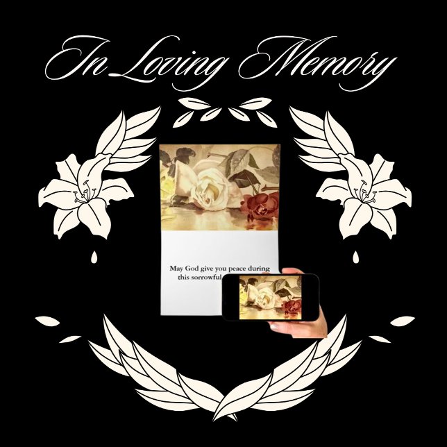 Floral KJV Bible Verse Beileid Karte (Floral KJV Bible Verse Sympathy Card)