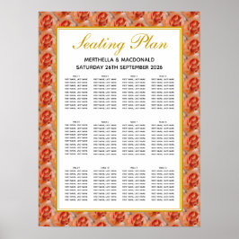 Floral | KORALE ROSE | 120 Sitze | Sitzplan Poster