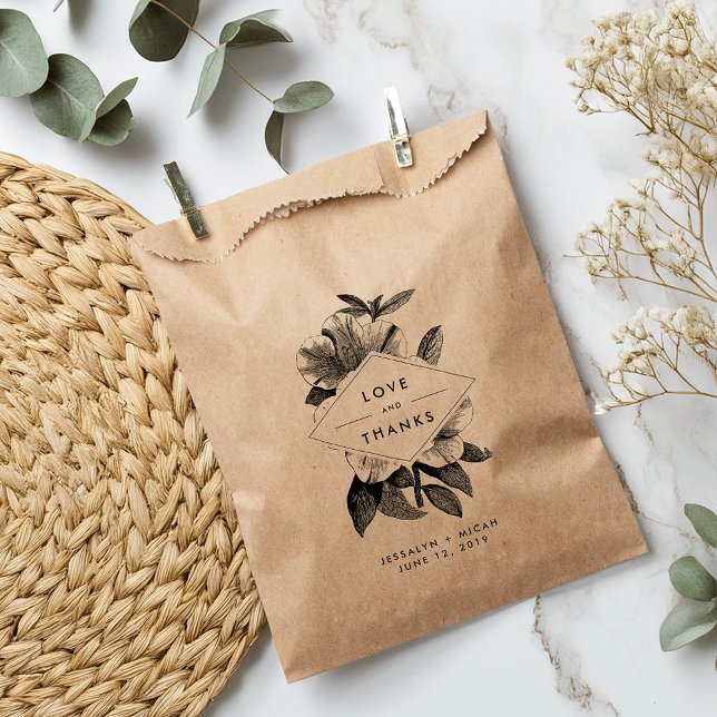 Floral Kraft Gastgeschenk Hochzeit Vielen Dank Geschenktütchen (Von Creator hochgeladen)