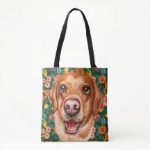 Floral Labrador Hund