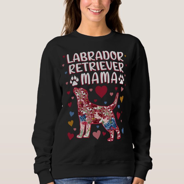 Floral Labrador Retriever Mama Sweatshirt (Vorderseite)