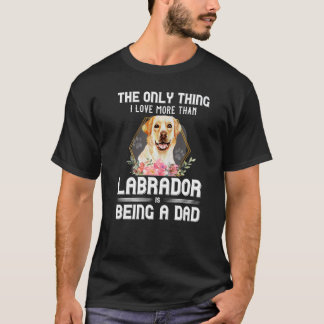 Floral Labrador Welppy Eigentümer Hund Parent Dadd T-Shirt