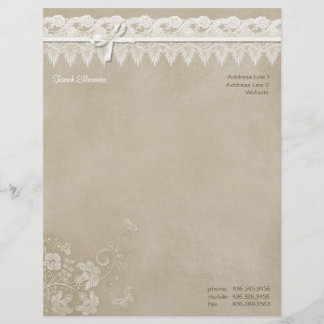 Floral Lace Butterfly Wedding Briefbogen