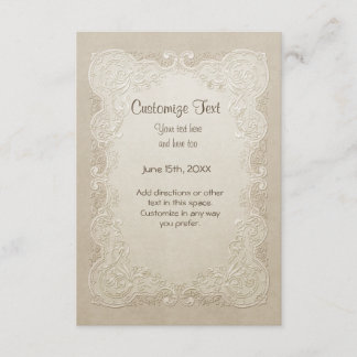 Floral Lace Butterfly Wedding Einladung