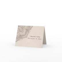 Floral Lace | Cream Dankeschön-Karte