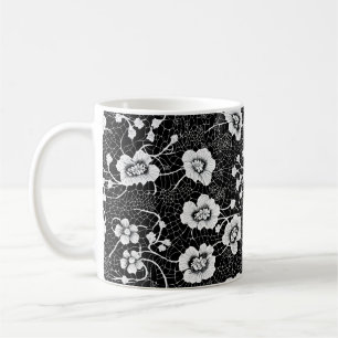 Floral Lace Intricate Muster Kaffeetasse