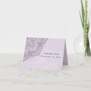 Floral Lace Lila Dankeskarte