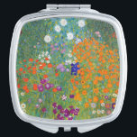 Floral Landschaft Gustav Klimt Taschenspiegel<br><div class="desc">Ein kompakter Spiegel mit dem Jugendstil-Gemälde von Gustav Klimt (1862-1918),  Blumengarten (c. 1906). Ein Garten voller bunter Petunien,  Aster und anderer Blume.</div>