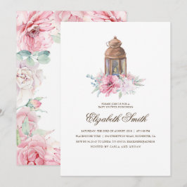 Floral Lantern Baby Dusche Einladung
