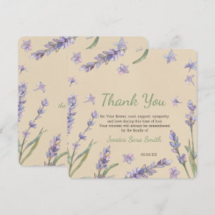 Floral Lavender Greenery Vielen Dank Gedenkkarte Einladung