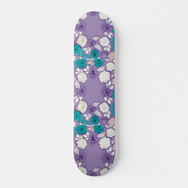 Floral Lavender Skateboard (Vorne)