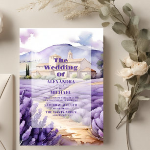 Floral Lavender Wedding Einladung
