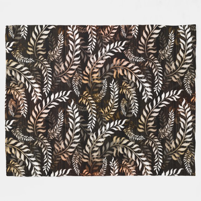 Floral Leaf Fleecedecke (Vorderseite (Horizontal))