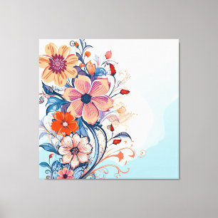 floral leinwanddruck