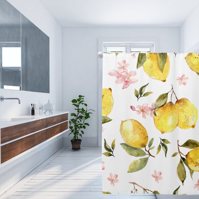 Floral Lemon Toskana Style Duschvorhang (Von Creator hochgeladen)