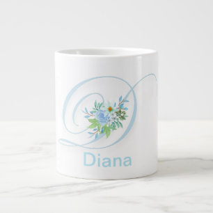 Floral Letter Modernes Monogramm Erste Tasse für K