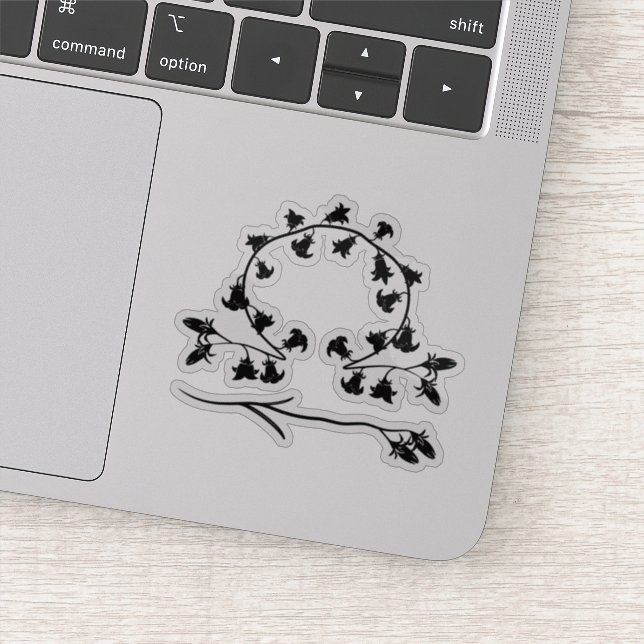 Floral-Libra-Astrologie Aufkleber (Detail)