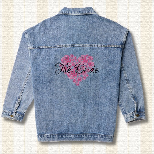 Floral Liebe Heart Denim Jacket Jeansjacke (Von Creator hochgeladen)