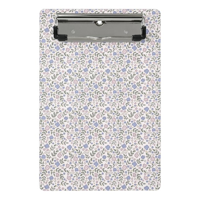 Floral Light Pink Mini Clipboard Klemmbrett (Vorderseite)