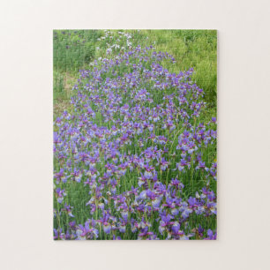 Floral Lila Iris Garden Puzzle
