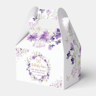 Floral lila Schmetterling Baby Dusche Box Geschenkschachtel