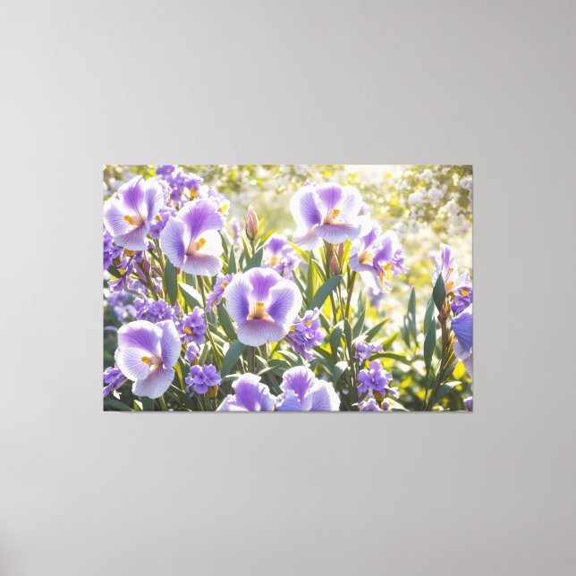 *~* Floral Lila TV2 Stretched Canvas Print Leinwanddruck (Vorderseite)