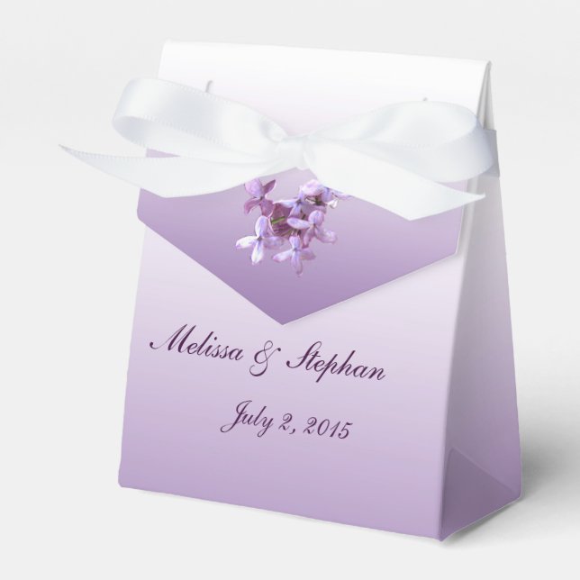 Floral Lilac Blume Gastgeschenk Hochzeit Box Geschenkschachtel (Vorderseite)