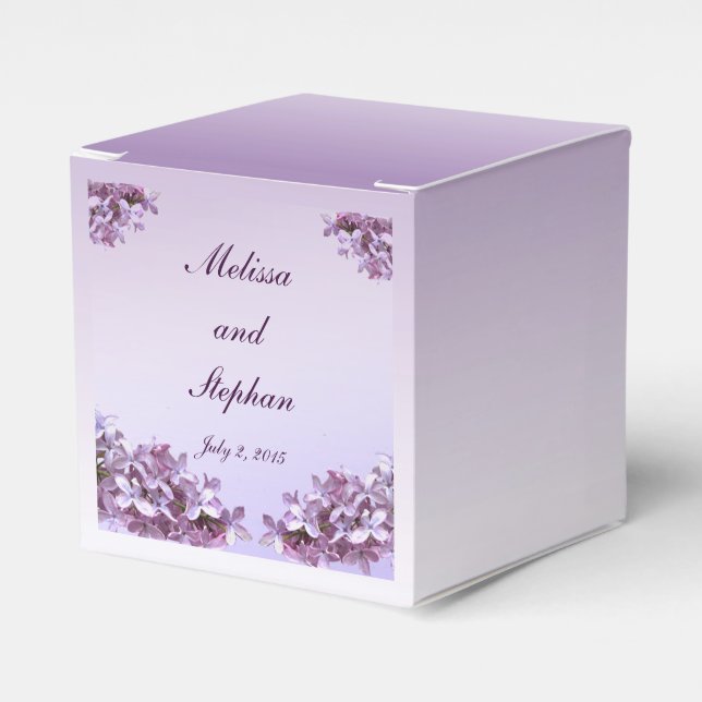 Floral Lilac Blume Hochzeit Geschenkschachtel (Vorderseite)