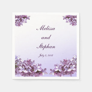 Floral Lilac Blume Hochzeit Serviette