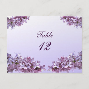 Floral Lilac Blume Hochzeit Tischnummer