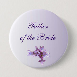 Floral Lilac Blume Hochzeit Vater von Bride Button