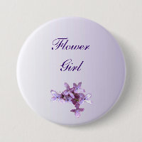 Floral Lilac Blume Hochzeitsblume Mädchen Button