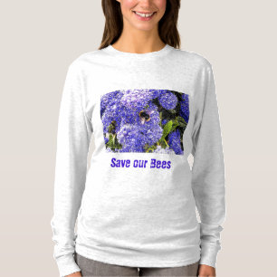 Floral Lilac Blume Rettete unsere Bienen T-Shirt