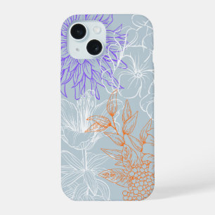 'Floral Line Art' iPhone 15 Hülle